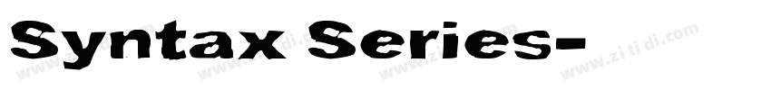 Syntax Series字体转换